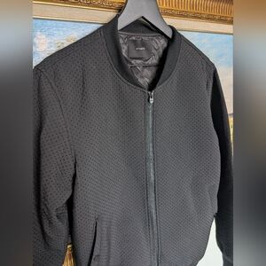 Stampd Neoprene Perforated Black Bomber Jacket